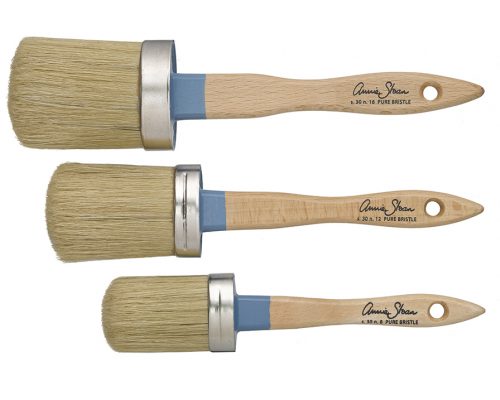Chalk Paint Brushes line up white background